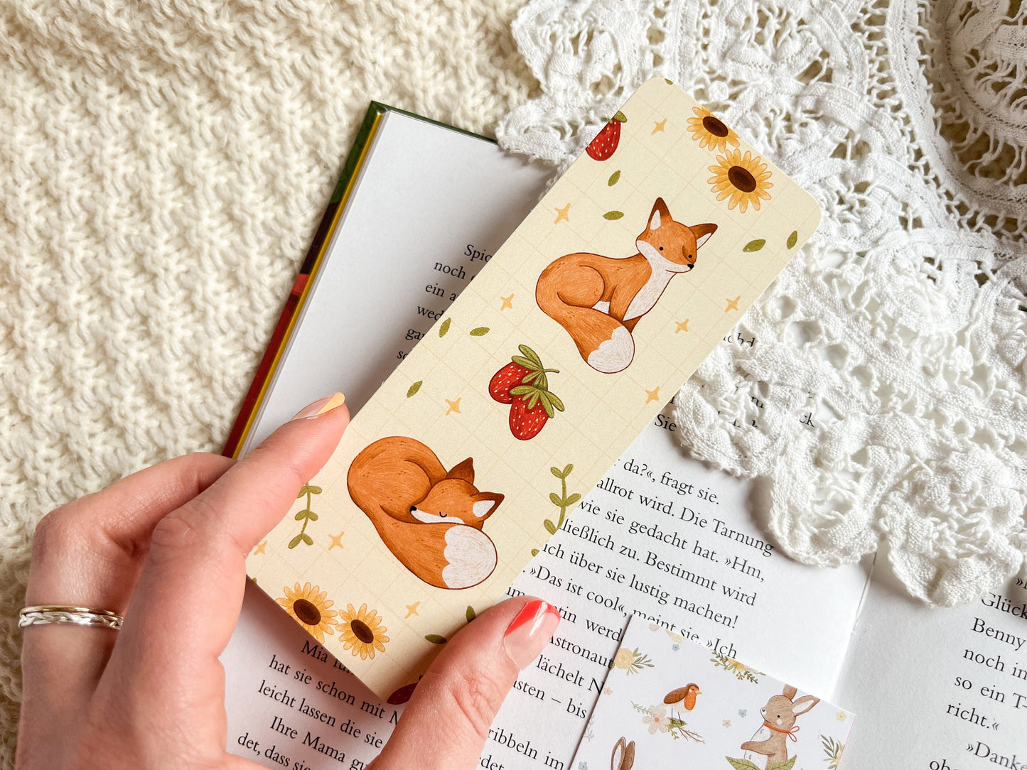 Strawberry Fox Bookmark