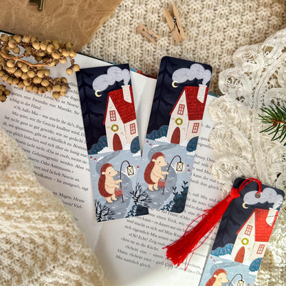 Bookmark - Hedgehog Winter House