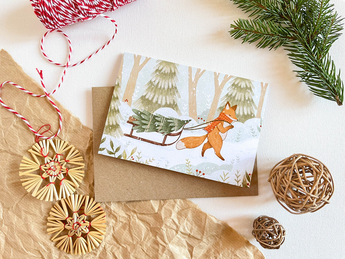 Set of 4 Christmas Greeting Cards with envelopes - 2022 Edition