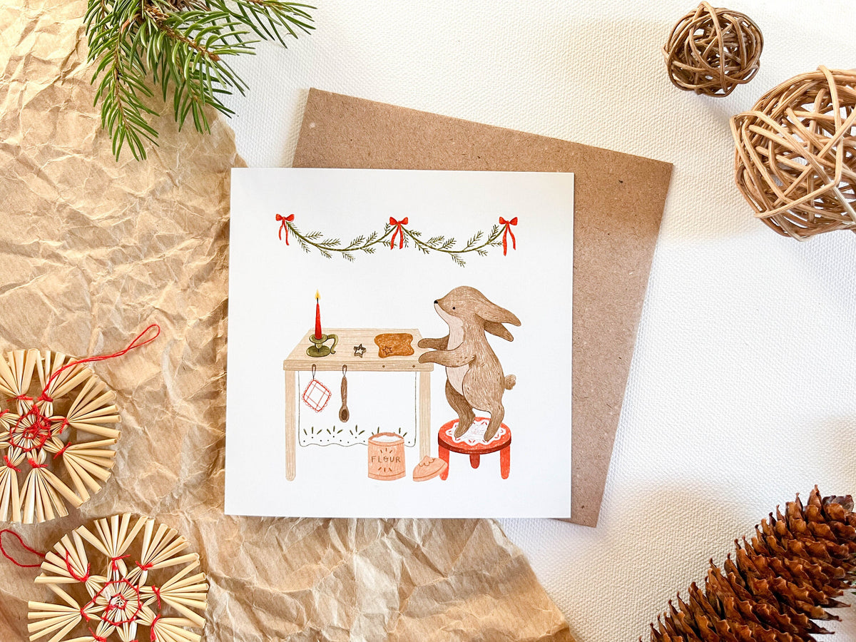 Christmas Baking Greeting Card with envelope