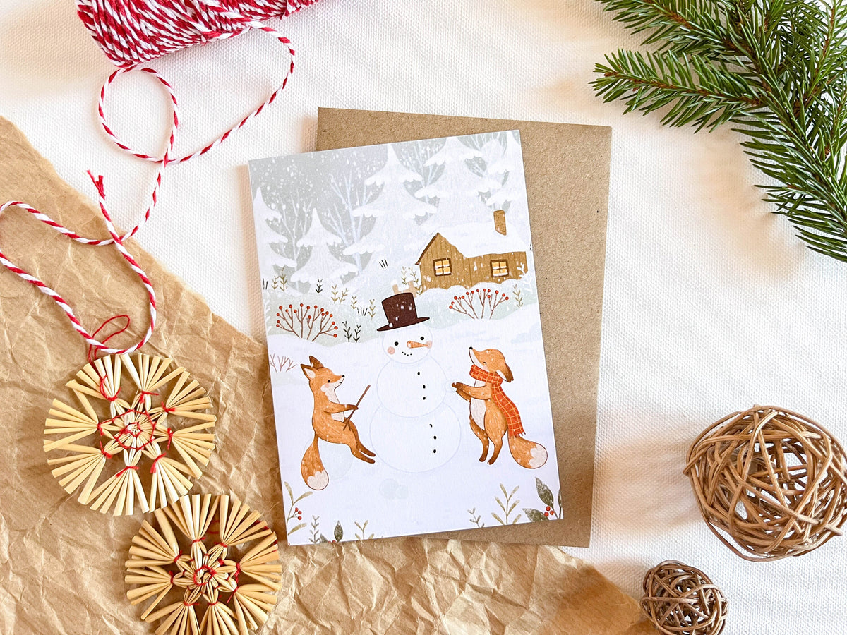 Set of 4 Christmas Greeting Cards with envelopes - 2022 Edition