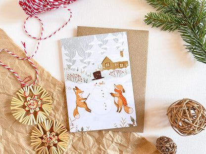 Set of 4 Christmas Greeting Cards with envelopes - 2022 Edition