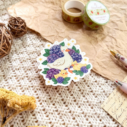Vinyl Stickers - Hydrangea Ducklings