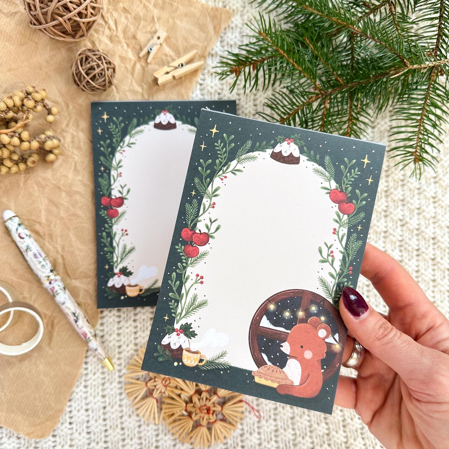 A6 Notepad - Baking Winter Bear