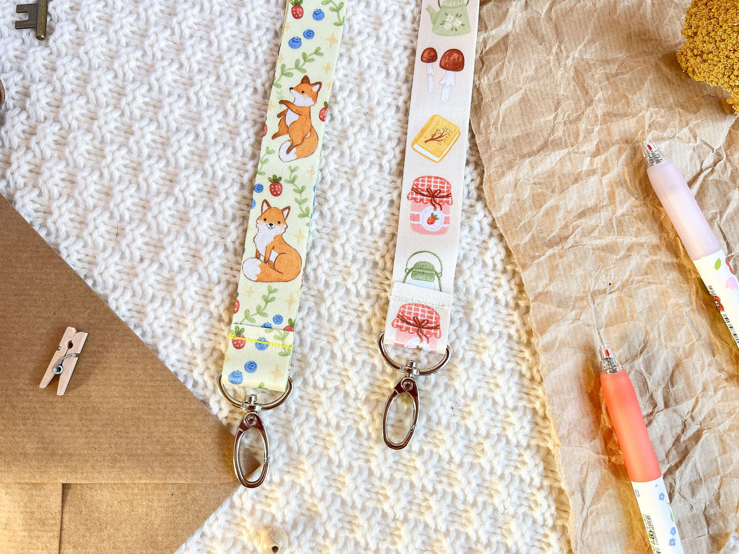 B-GRADE Lanyards // Fox Lanyard // Cozy Time Lanyard