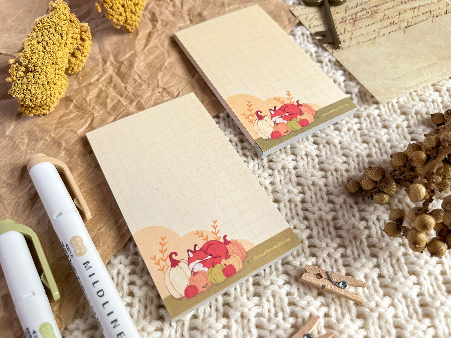 Notepad Pumpkin Fox