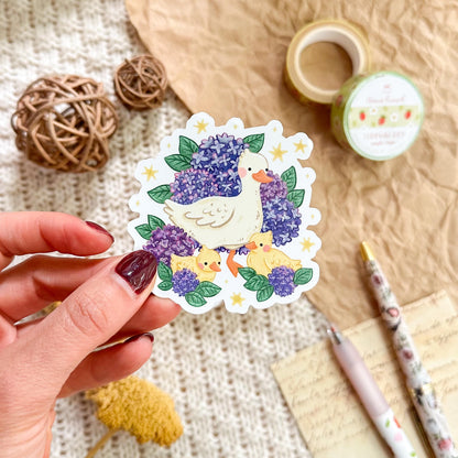 Vinyl Stickers - Hydrangea Ducklings