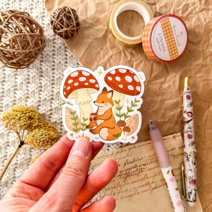 Vinyl Sticker - Mushroom Fox