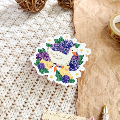 Vinyl Stickers - Hydrangea Ducklings