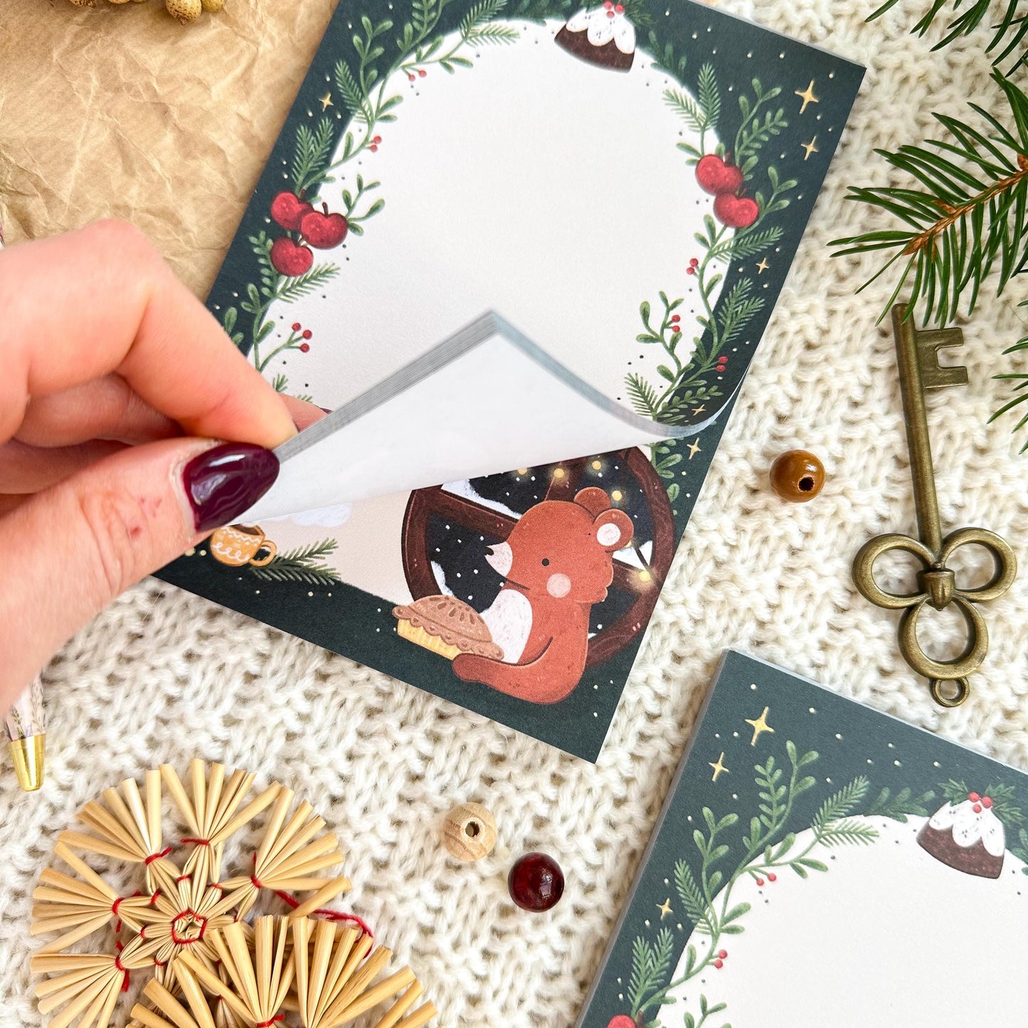 A6 Notepad - Baking Winter Bear