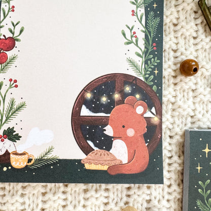 A6 Notepad - Baking Winter Bear