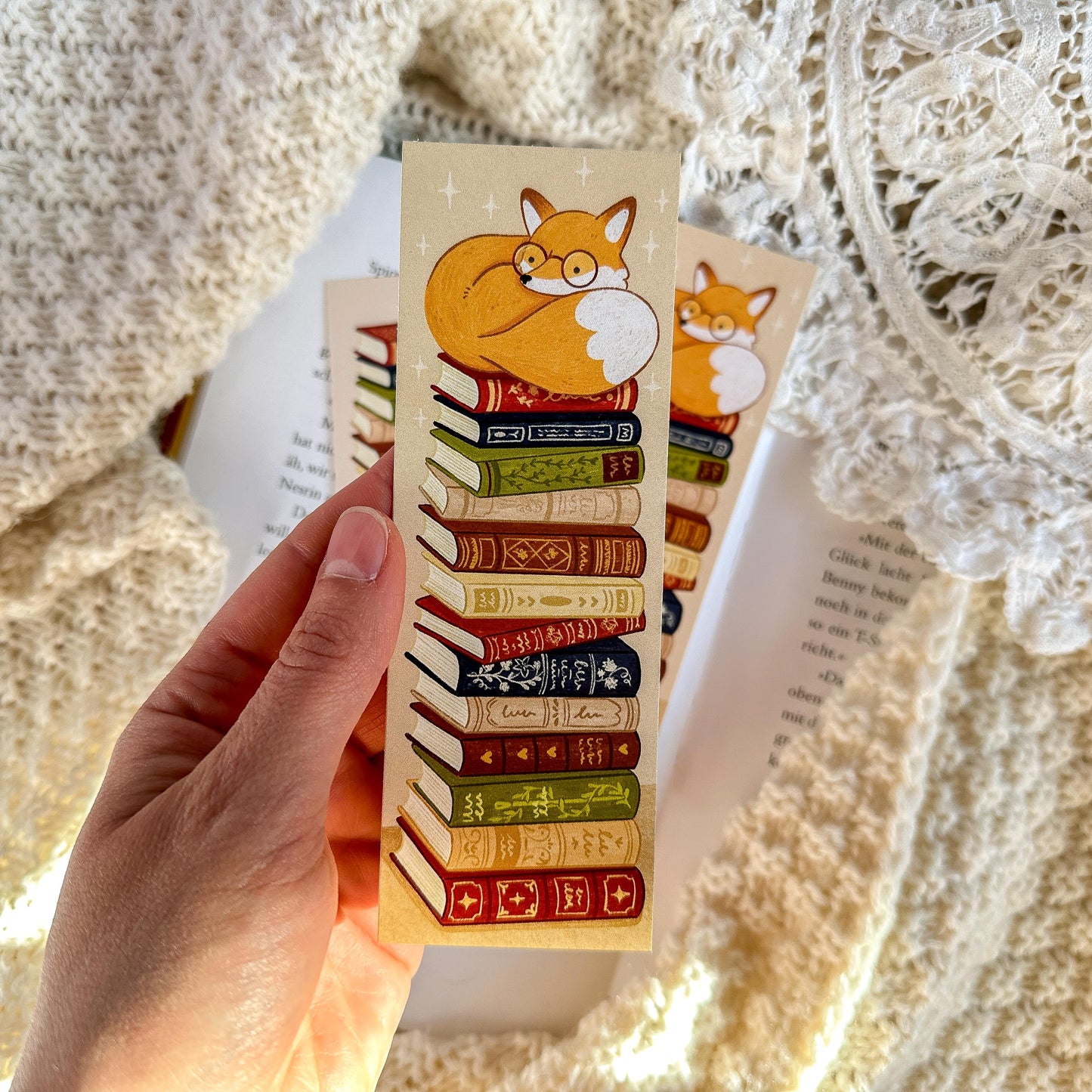 Book Lover Fox Bookmark