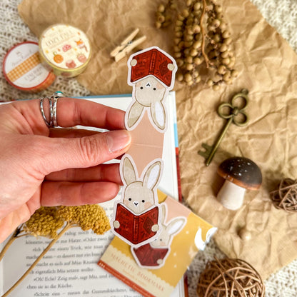 Magnetic Bookmark - Bunny Reader