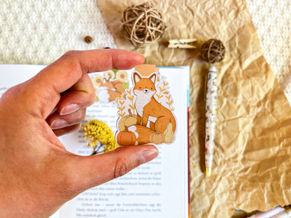 Pumpkin Fox Magnetic Bookmark
