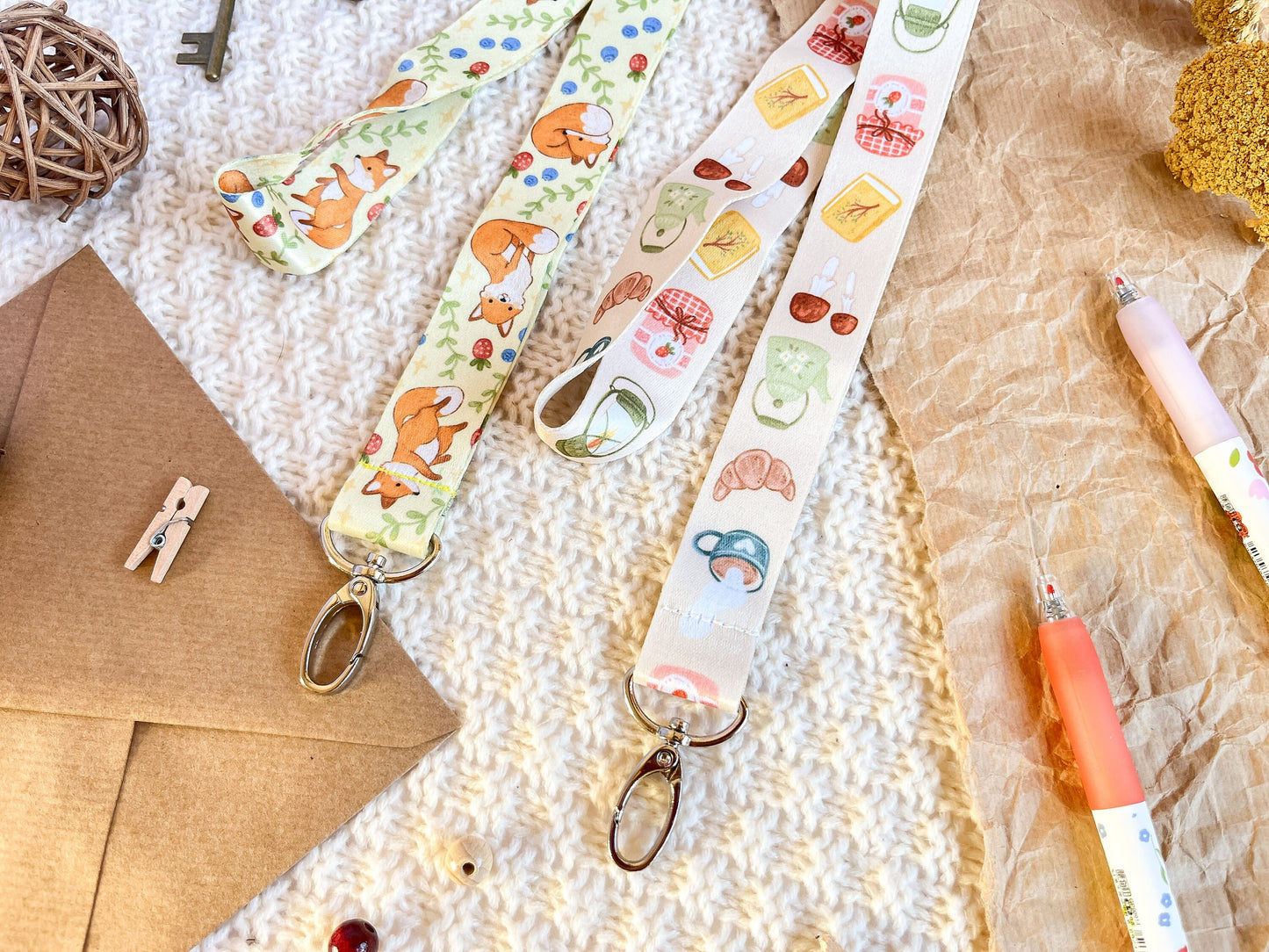 B-GRADE Lanyards // Fox Lanyard // Cozy Time Lanyard
