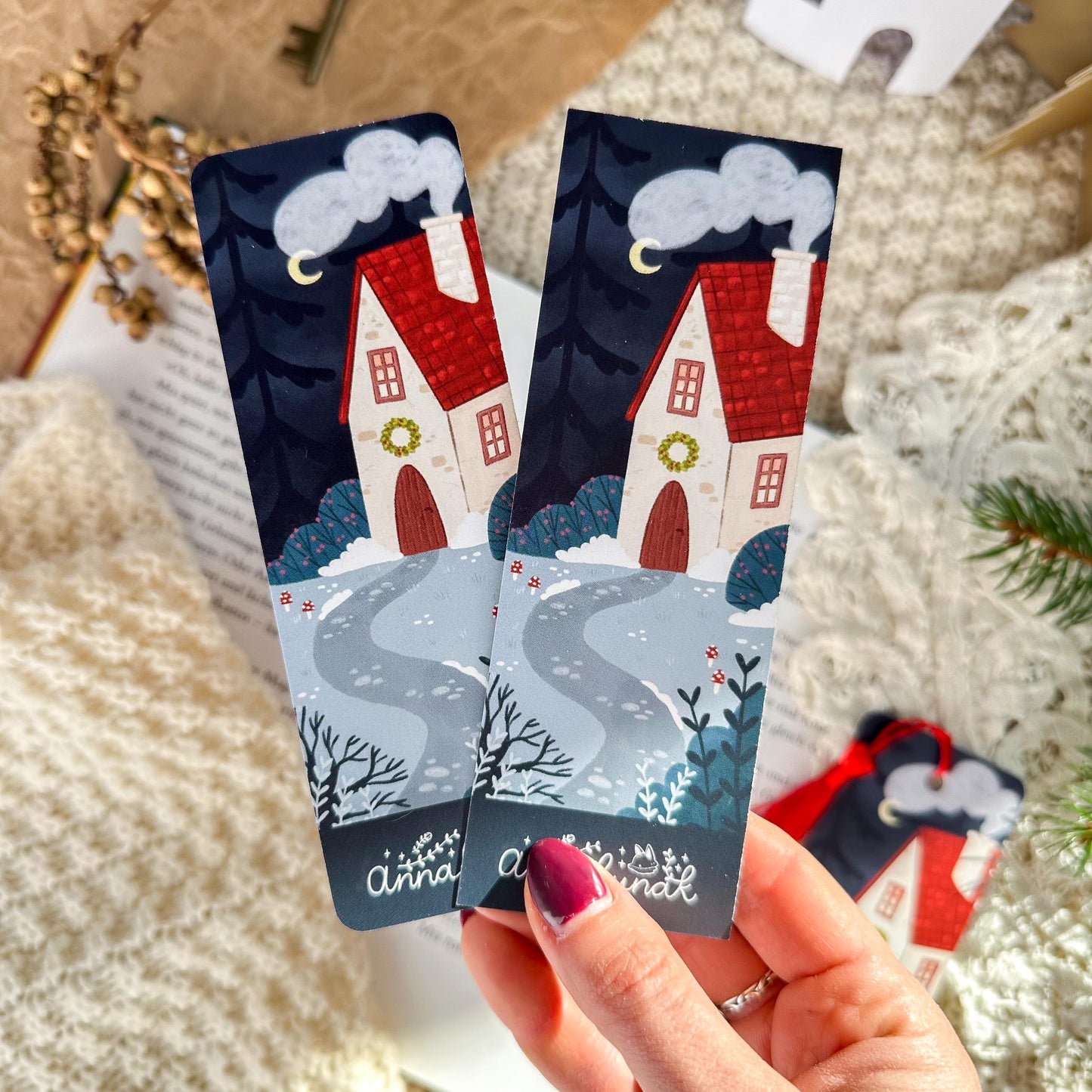 Bookmark - Hedgehog Winter House