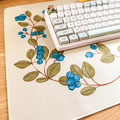 Waterproof Desk Mat - Blueberry Fox | Mouse Pad | Gaming Mouse Mat