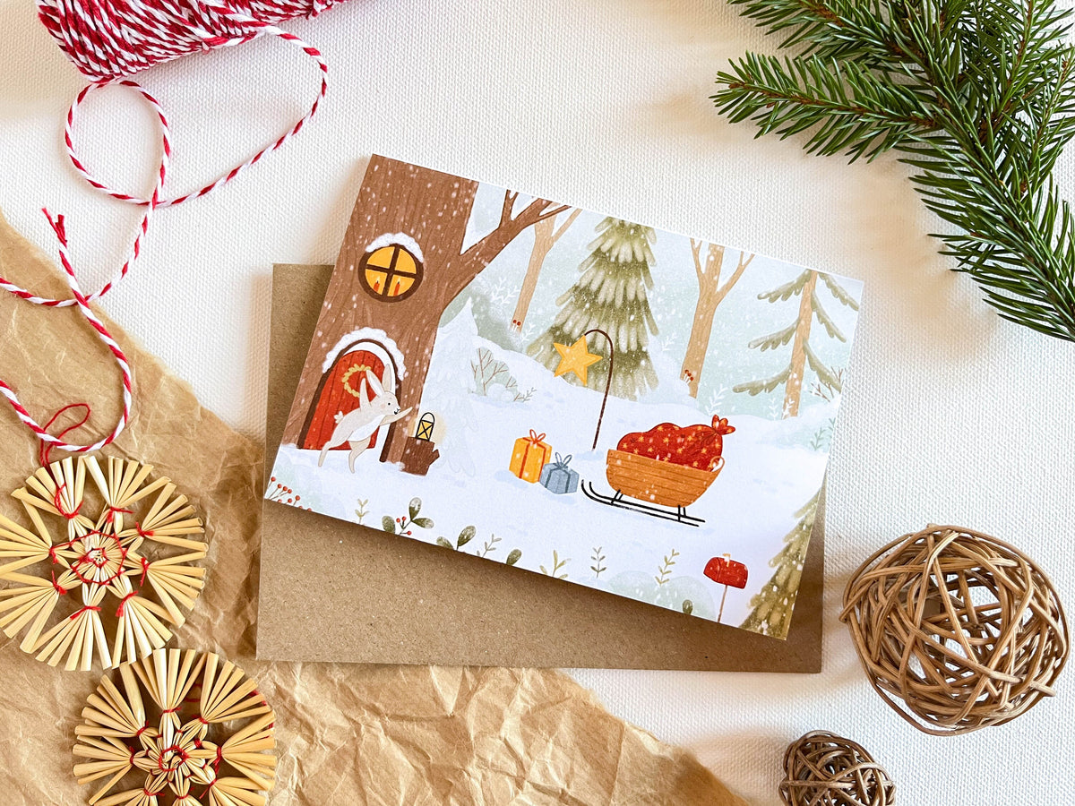 Set of 4 Christmas Greeting Cards with envelopes - 2022 Edition