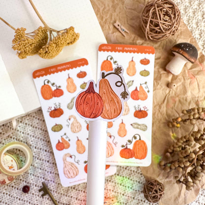 Cute Pumpkins Planner Sticker Sheet // matte paper stickers
