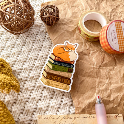 Vinyl Sticker - Book Lover Fox