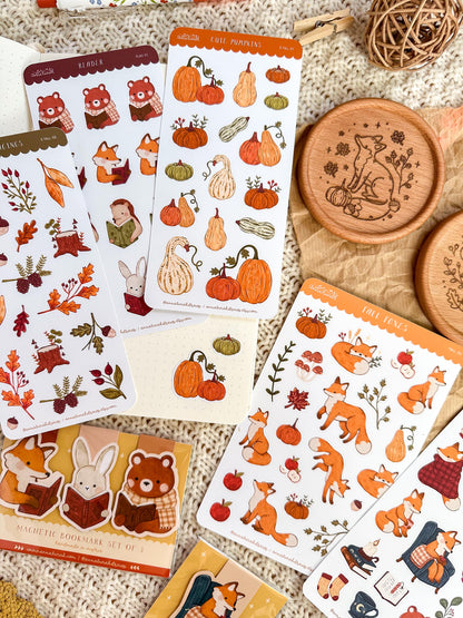 Cozy Evenings Sticker Sheet // matte paper planner stickers