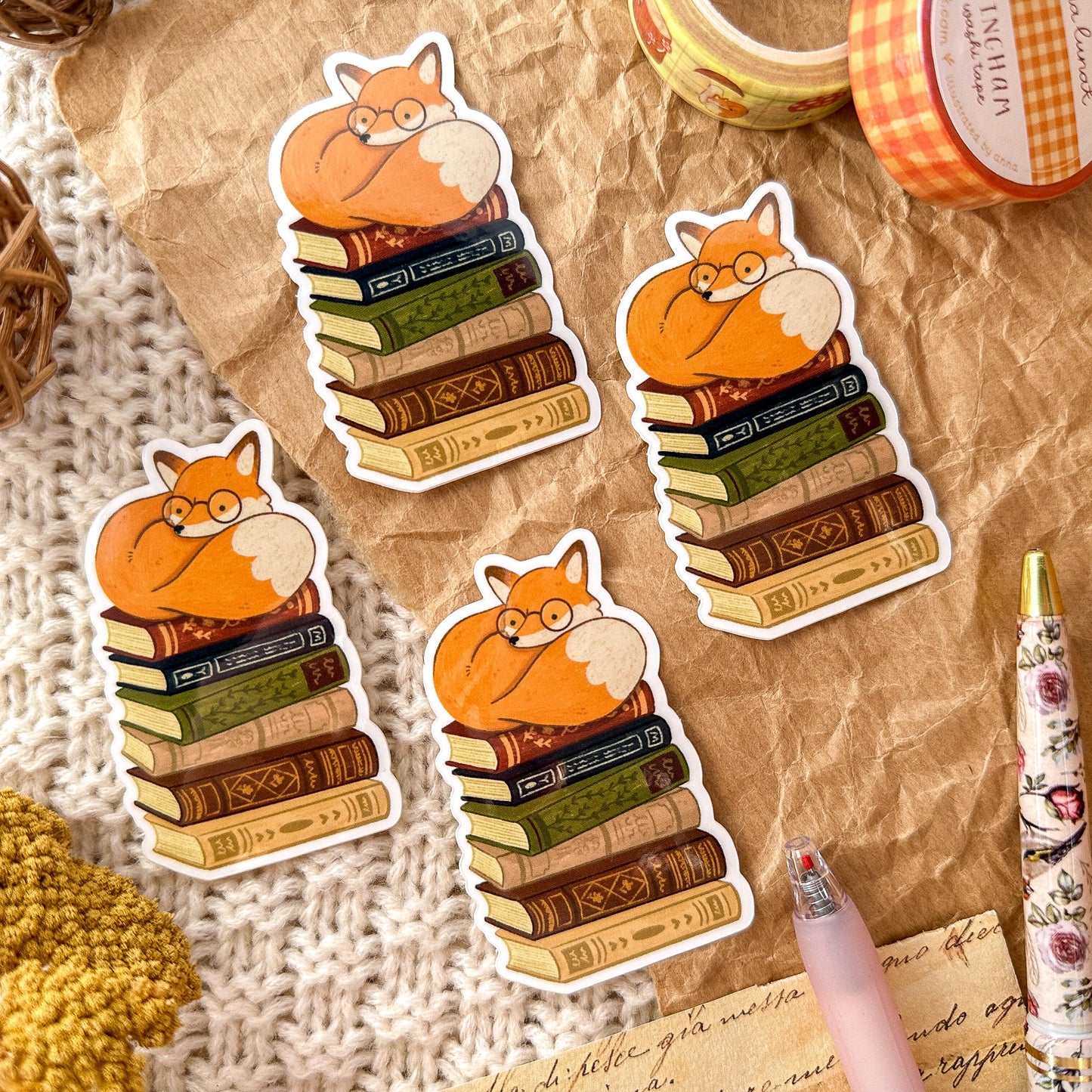 Vinyl Sticker - Book Lover Fox