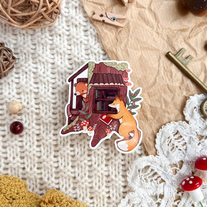Vinyl Sticker - Enchanted Forest Library