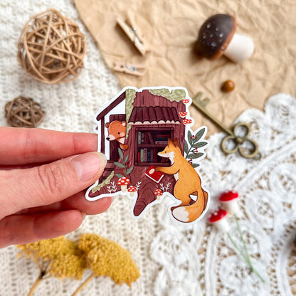 Vinyl Sticker - Enchanted Forest Library
