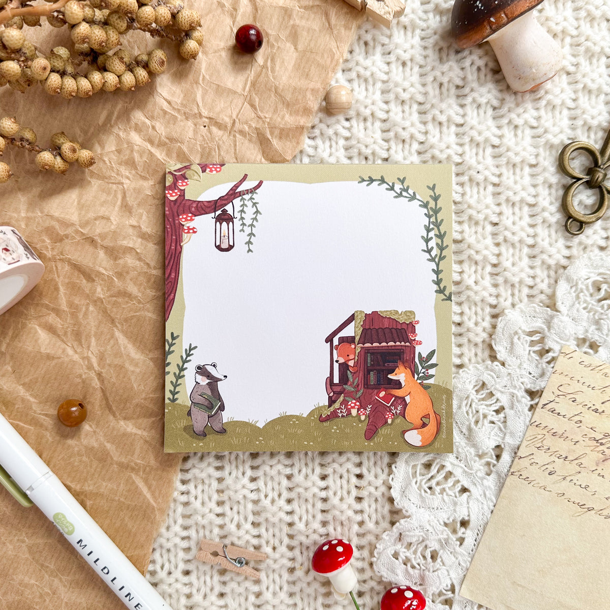 Memo Pad - Enchanted Forest Library