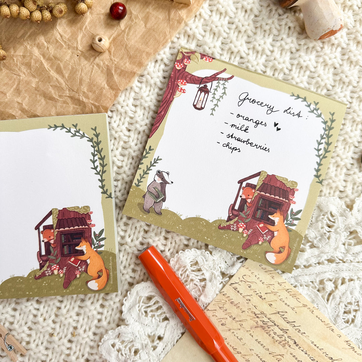 Memo Pad - Enchanted Forest Library