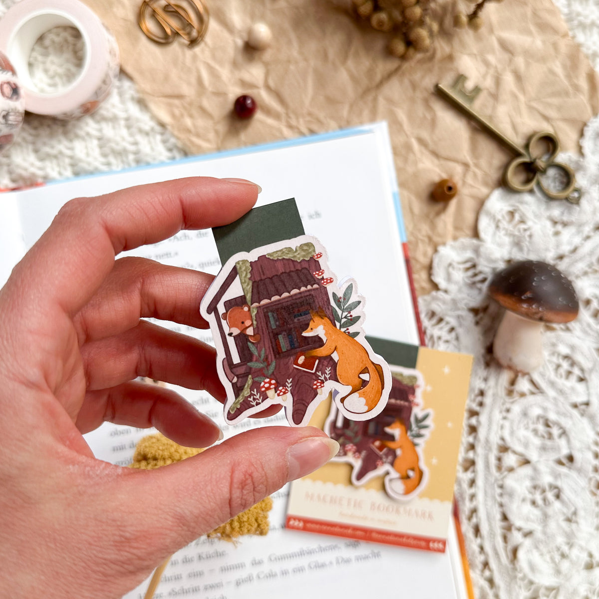 Magnetic Bookmark - Enchanted Forest Library