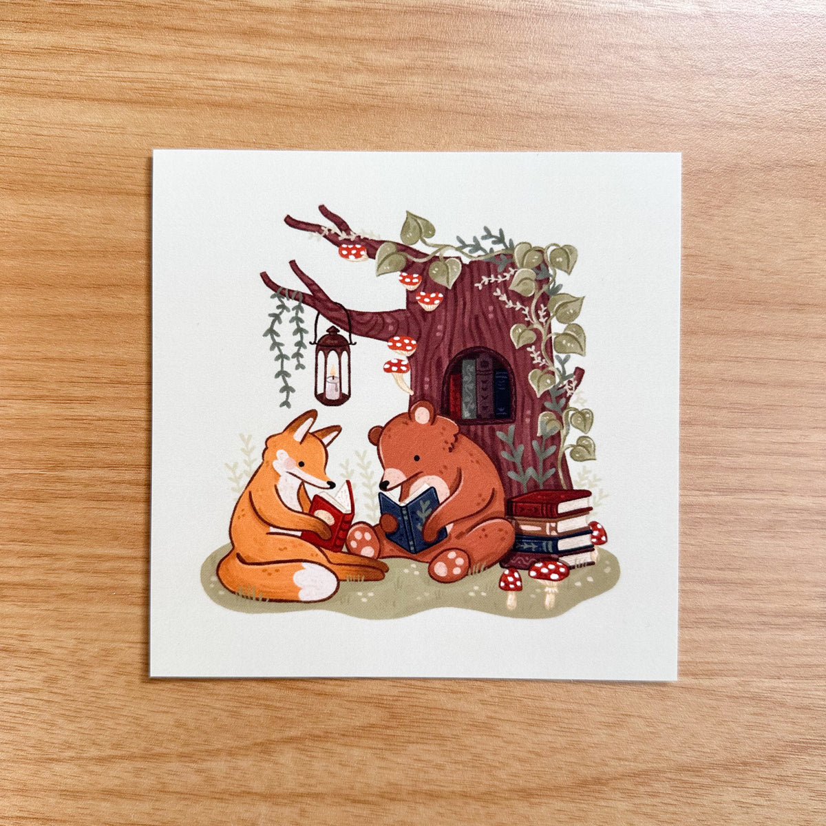 Square Art Print - Enchanted Forest Book Club