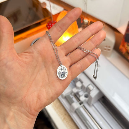 Stainless Steel Necklace - Book Lover Fox