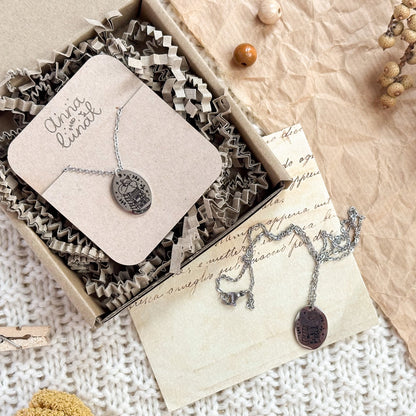 Stainless Steel Necklace - Book Lover Fox