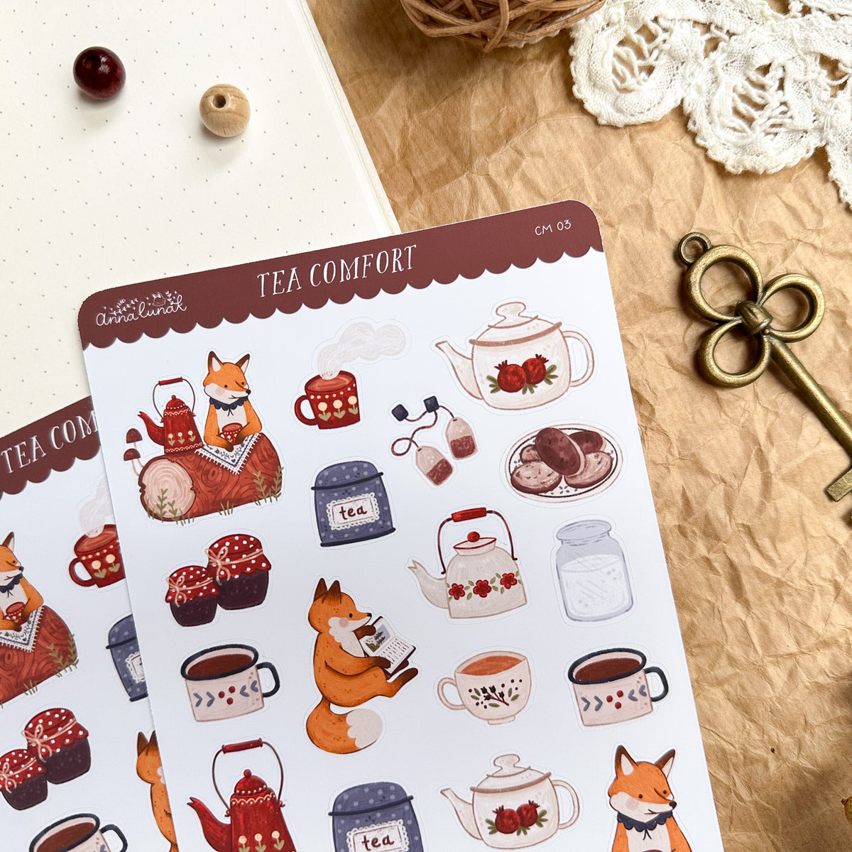 Sticker Sheet - Tea Comfort