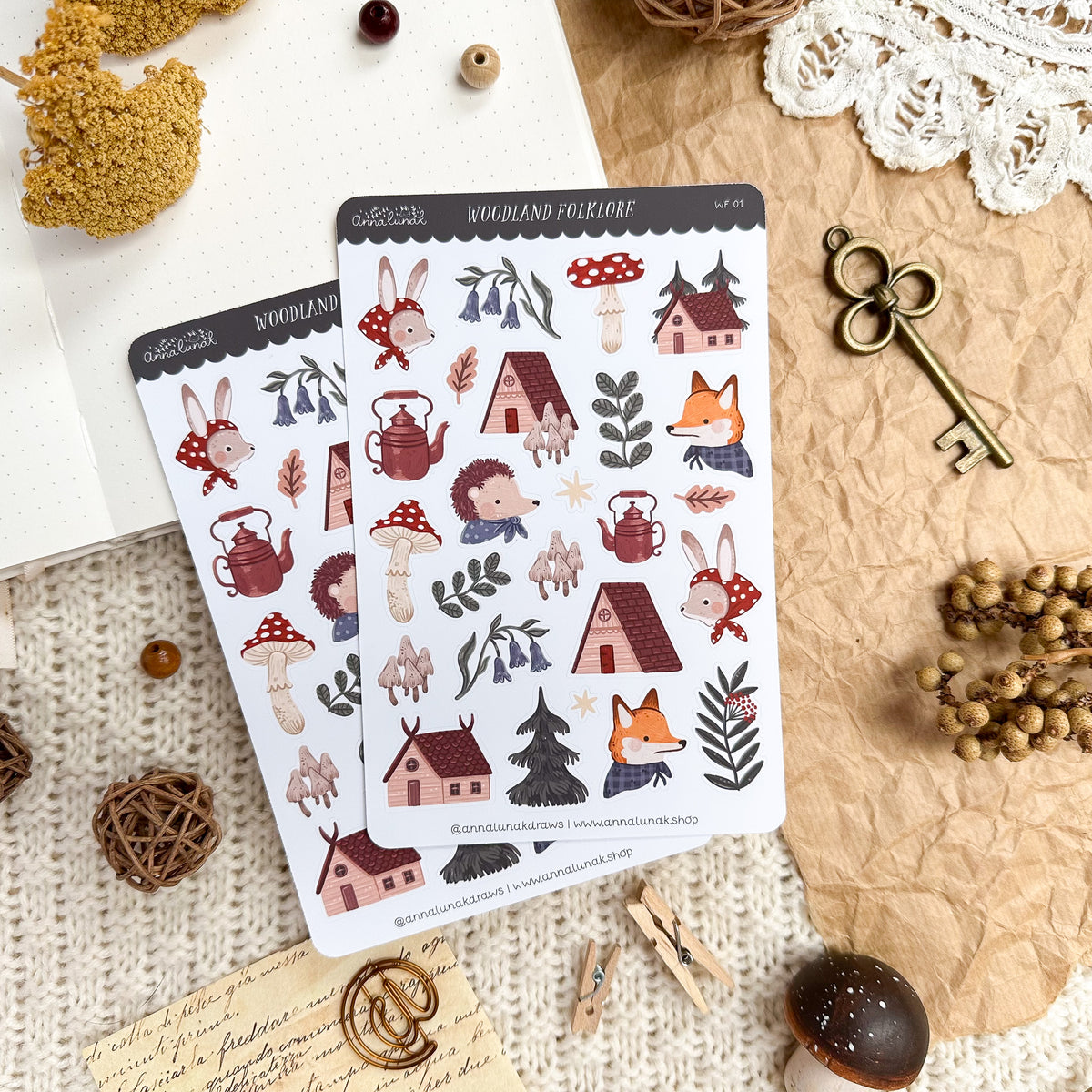 Sticker Sheet - Woodland Folklore