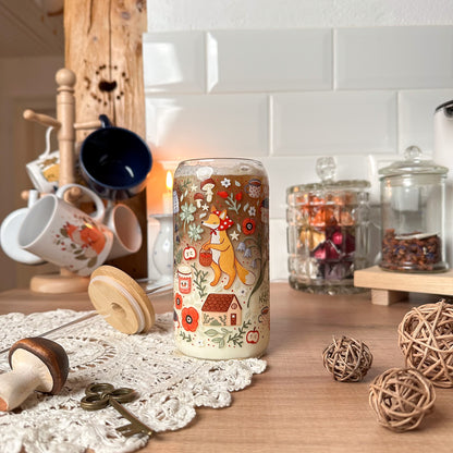 Glass Cup 17oz/500ml - Folklore Forest