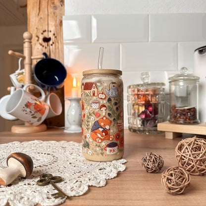 Glass Cup 17oz/500ml - Folklore Forest