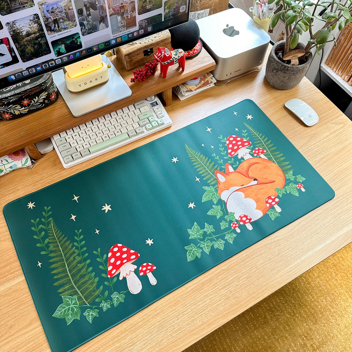 Waterproof Desk Mat - Fern Fox | Mouse Pad | Gaming Mouse Mat