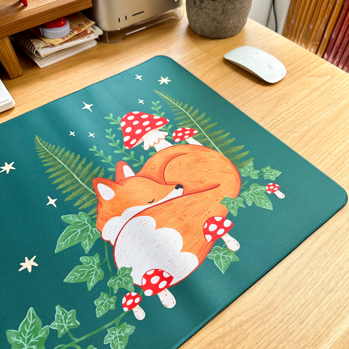 Waterproof Desk Mat - Fern Fox | Mouse Pad | Gaming Mouse Mat