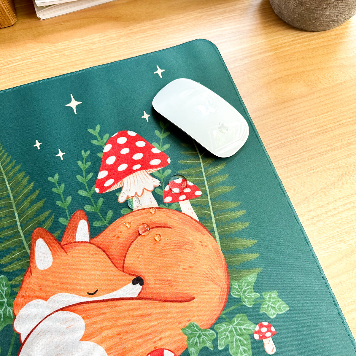 Waterproof Desk Mat - Fern Fox | Mouse Pad | Gaming Mouse Mat