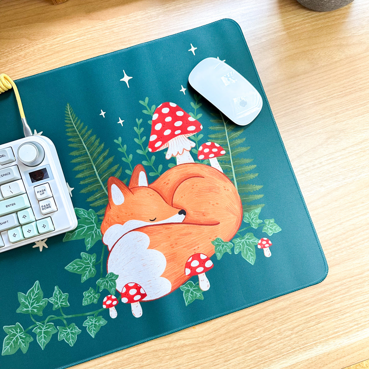Waterproof Desk Mat - Fern Fox | Mouse Pad | Gaming Mouse Mat