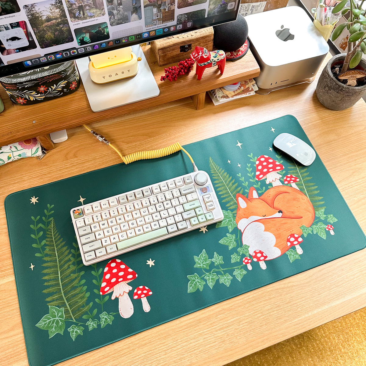 Waterproof Desk Mat - Fern Fox | Mouse Pad | Gaming Mouse Mat