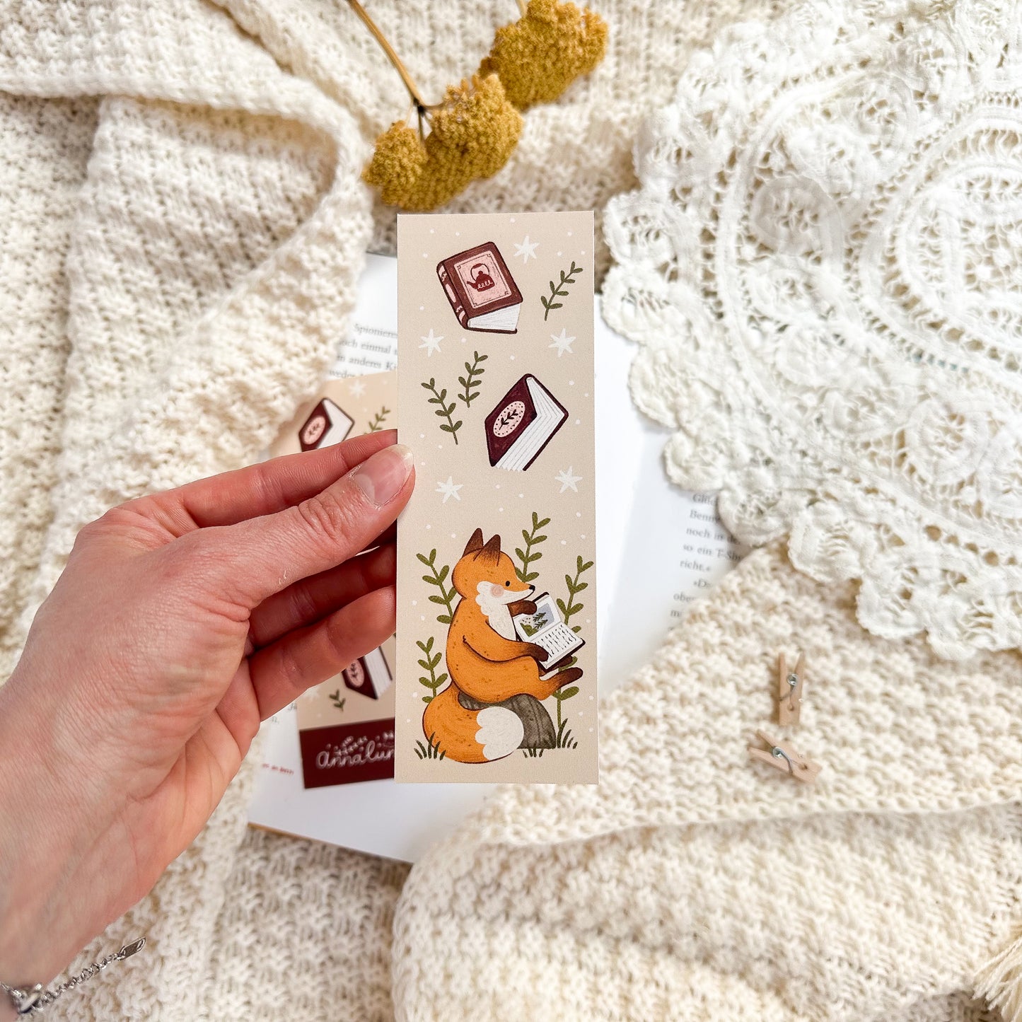 Bookmark - Reading Fox