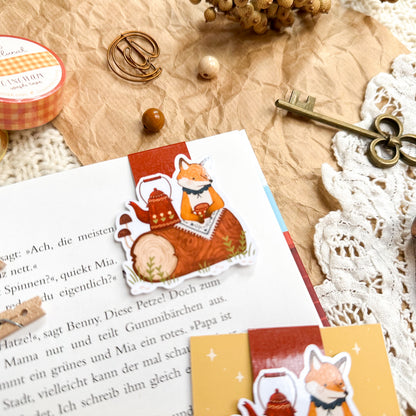 Magnetic Bookmark - Outdoor Teatime Fox