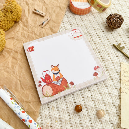 Memo Pad - Outdoor Teatime Fox