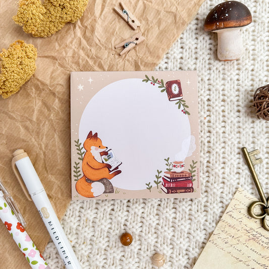 Memo Pad - Reading Fox