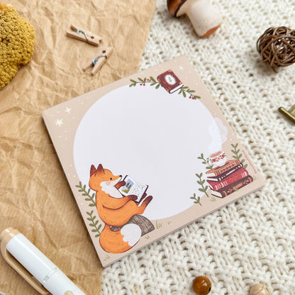 Memo Pad - Reading Fox