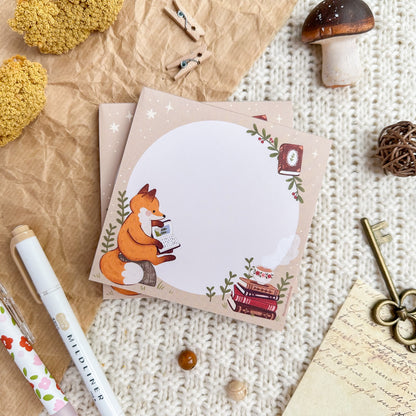 Memo Pad - Reading Fox