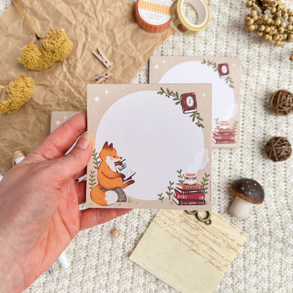 Memo Pad - Reading Fox